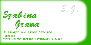 szabina grama business card